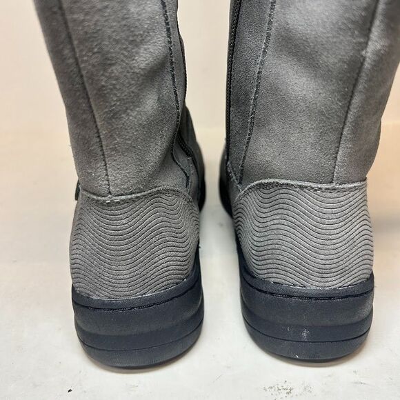 Baretraps Womens 11 M Gunmetal Gray Adele Leather Flat Mid Calf Boots NIB LF3 - Picture 6 of 7